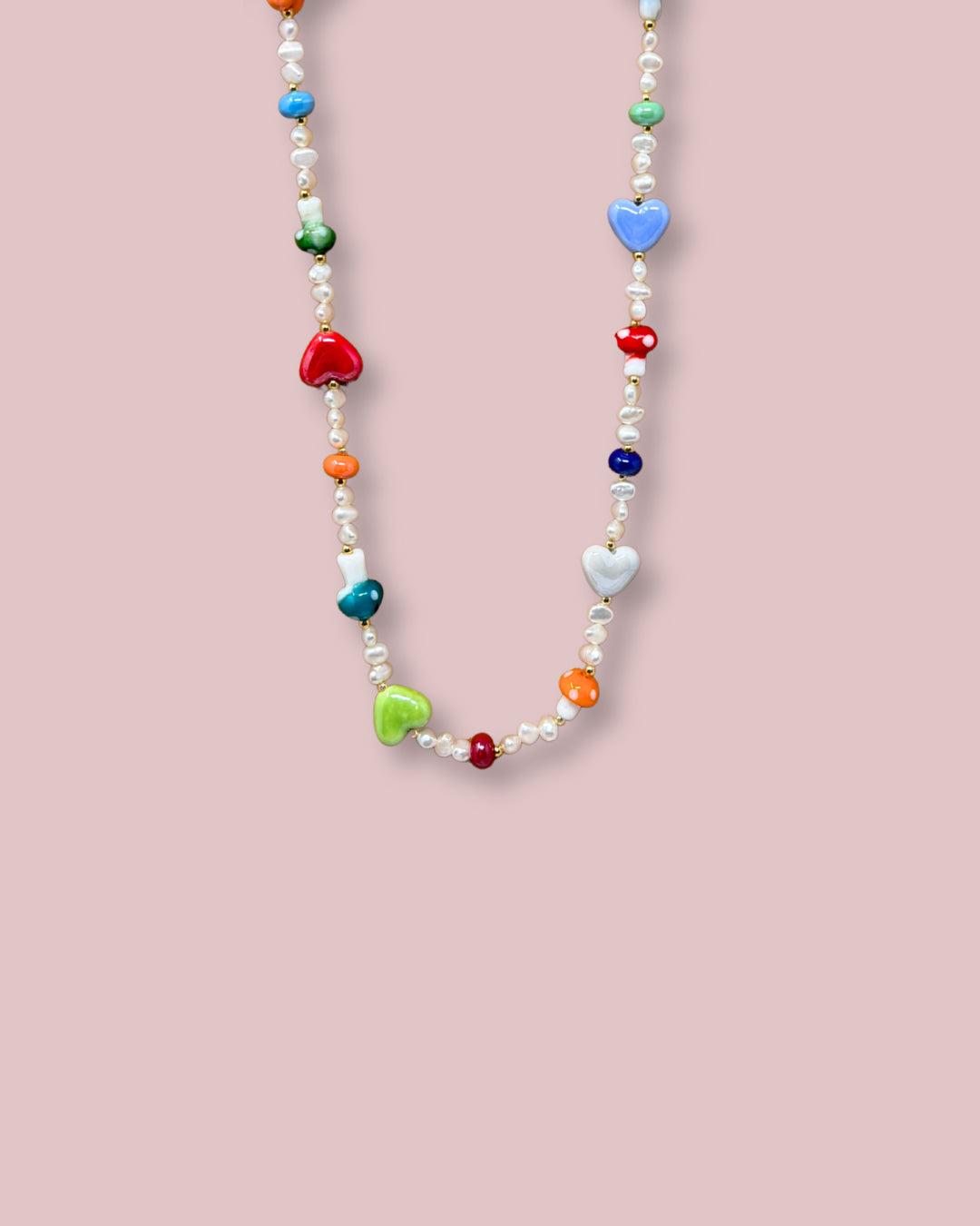 Fun Bead Pearl Necklace