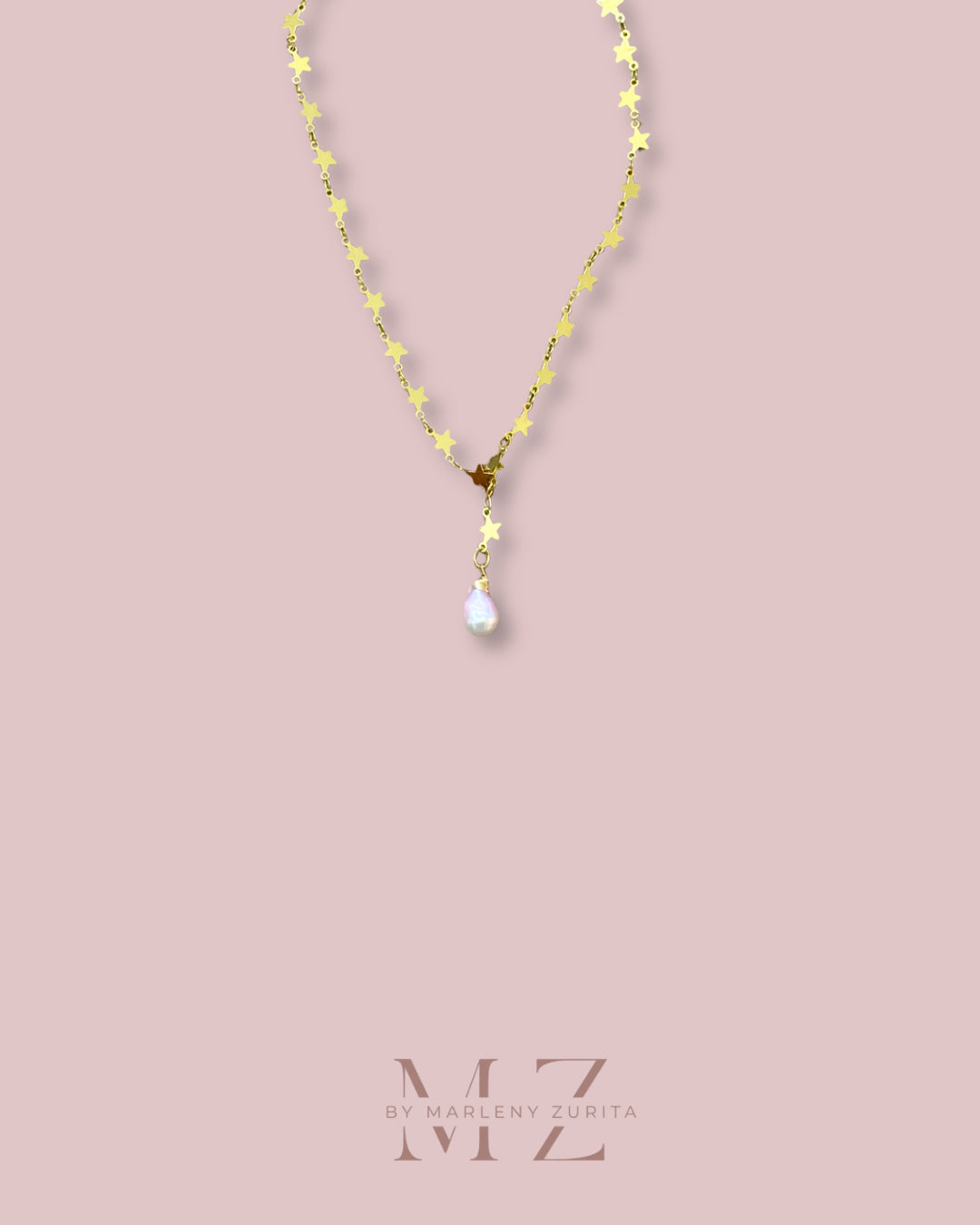 Star Pearl Gold Necklace