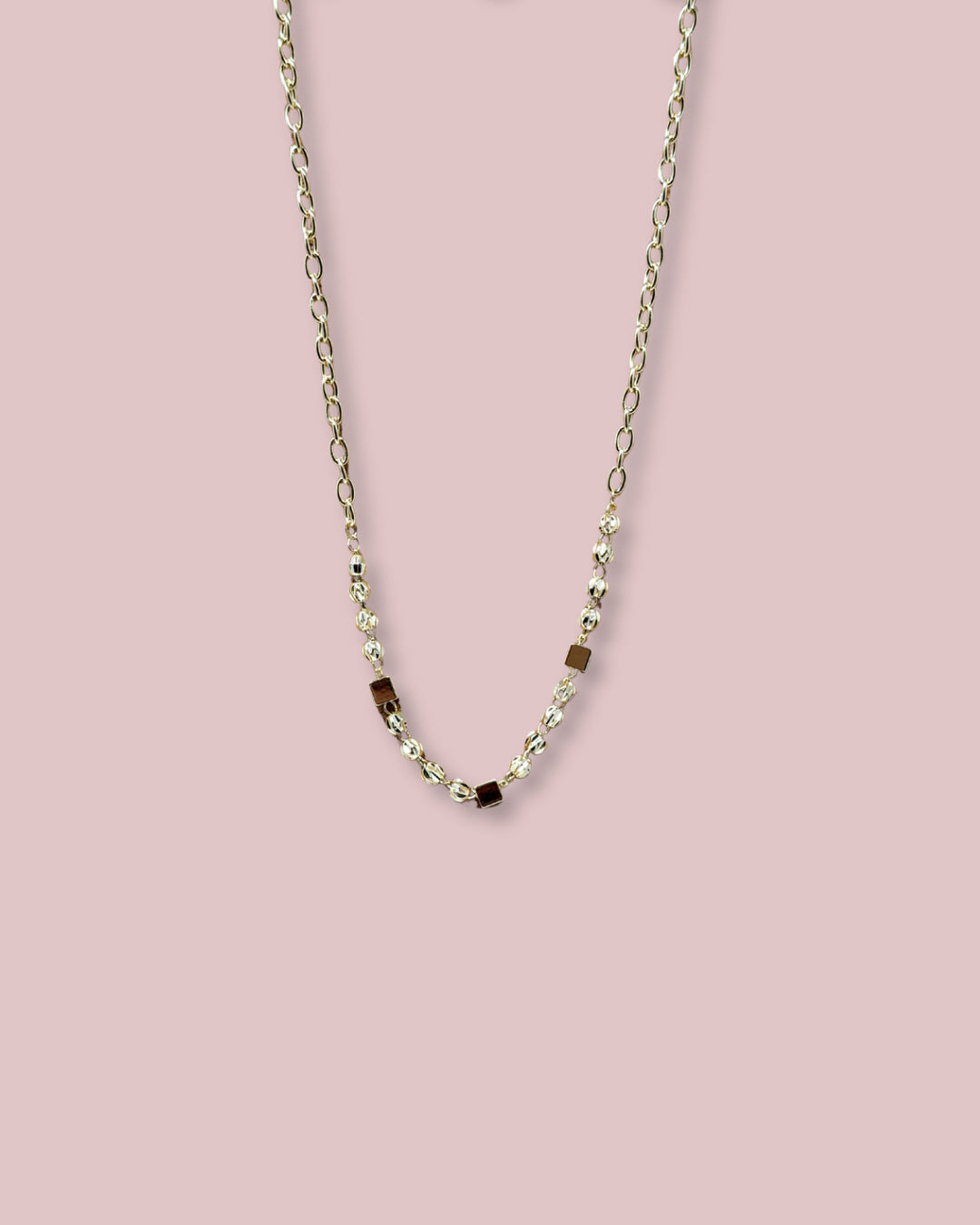 Square Gold Necklace