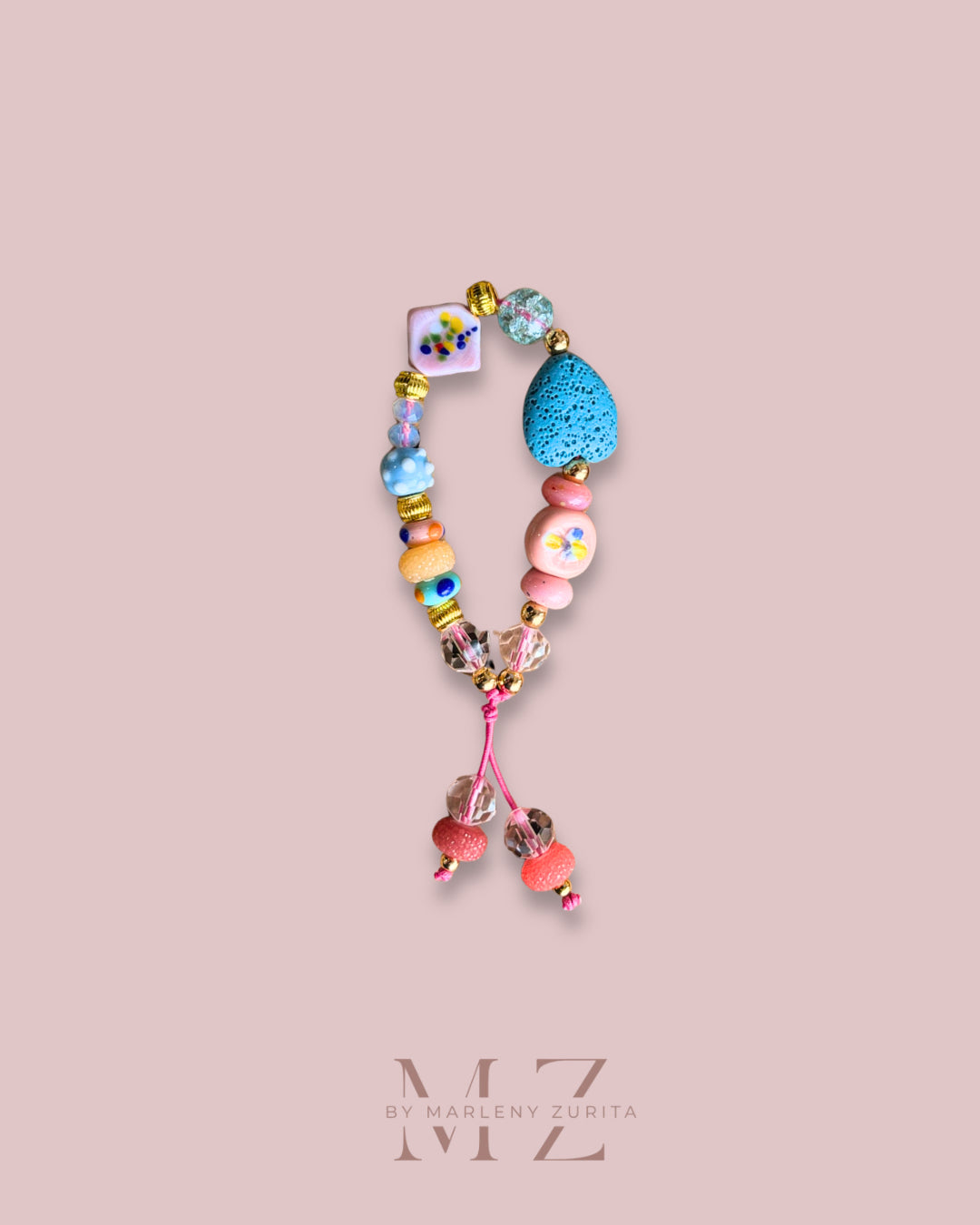 Abstract Pink Bracelet