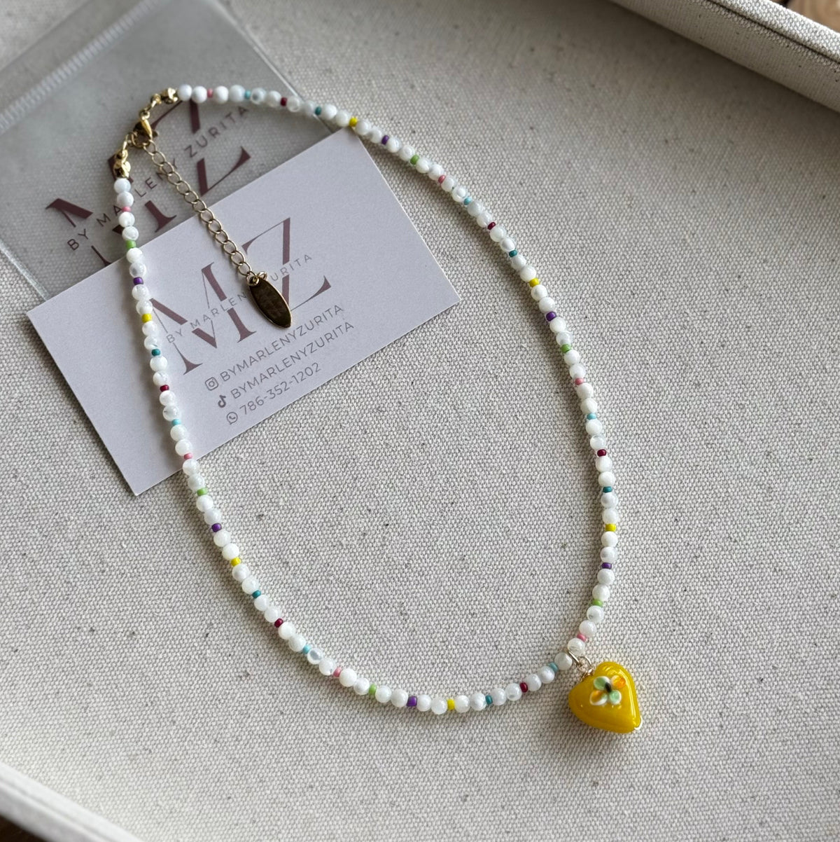 Yellow Heart Necklace