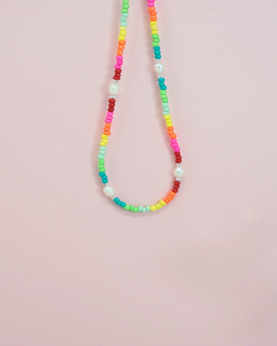 Multicolor Bead Pearl Necklace
