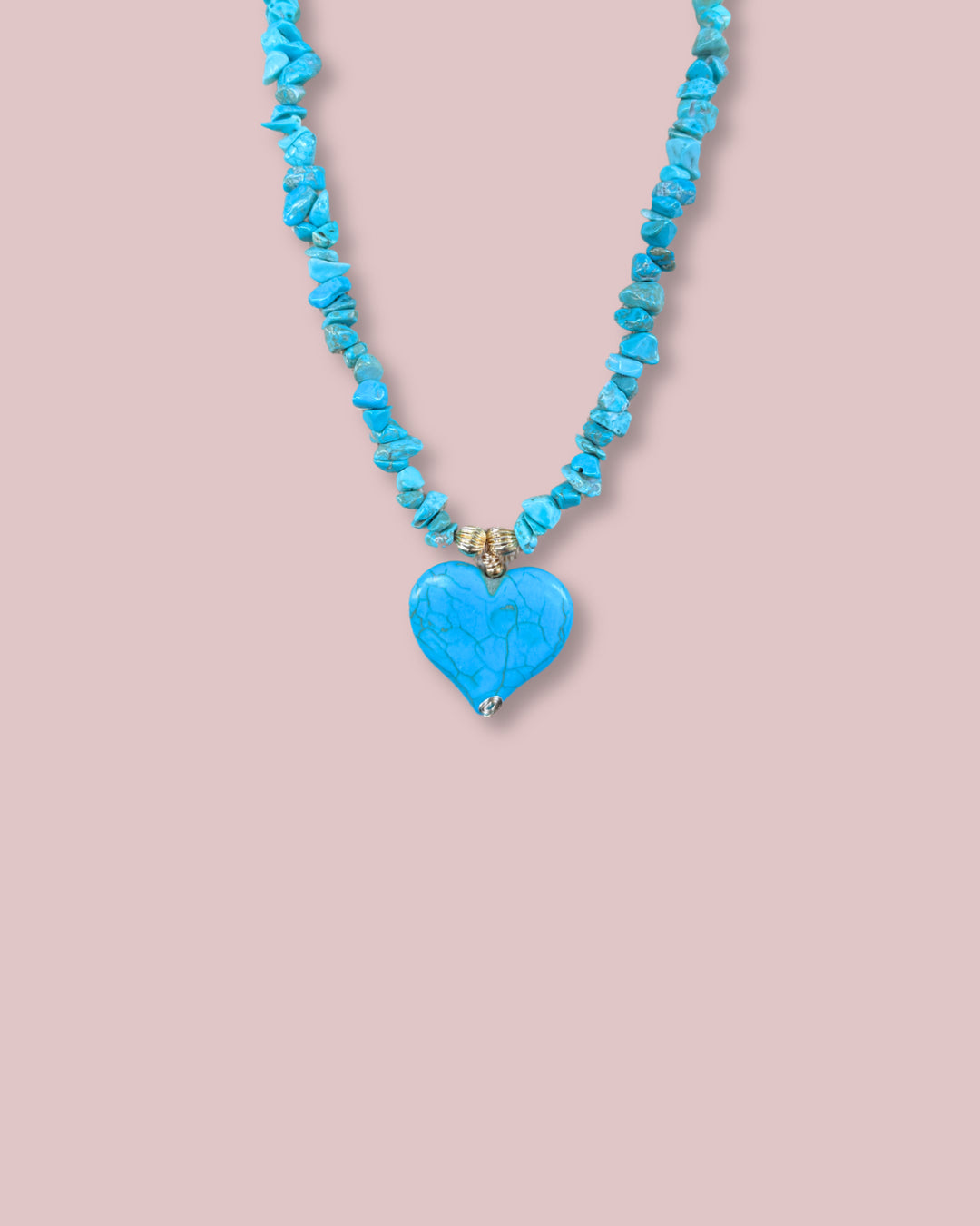Natural Stone Heart Necklace