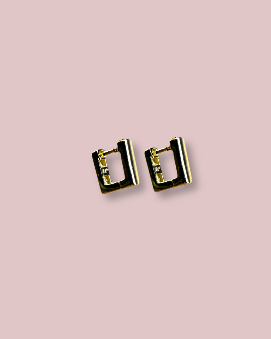 Gold Square Earring