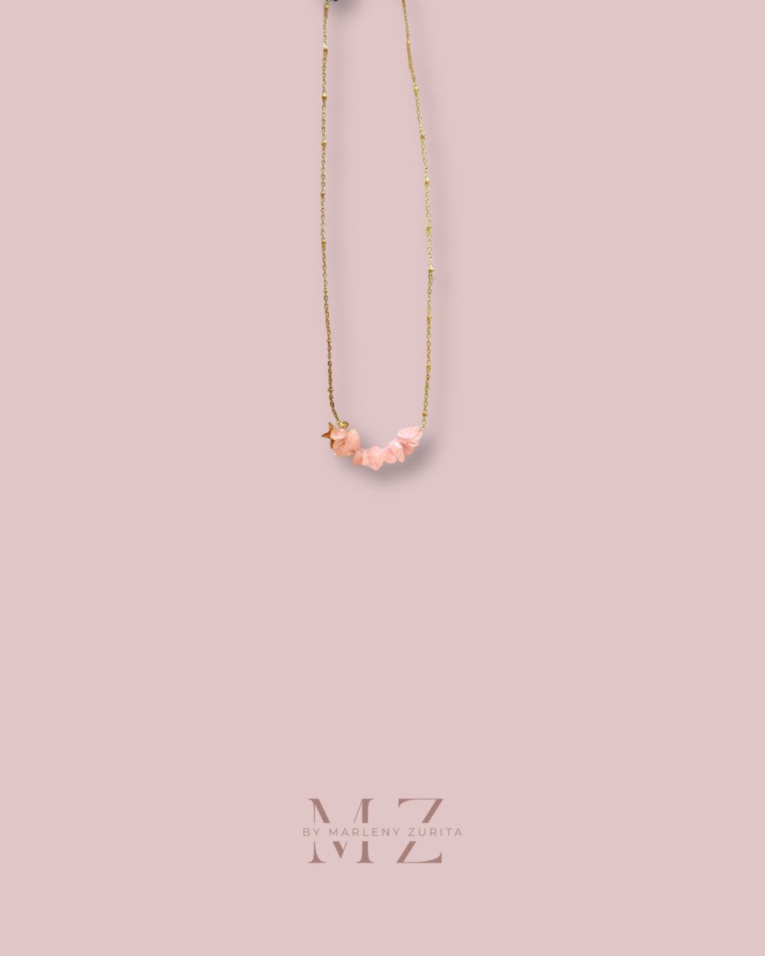 Natural Stone Gold Necklace