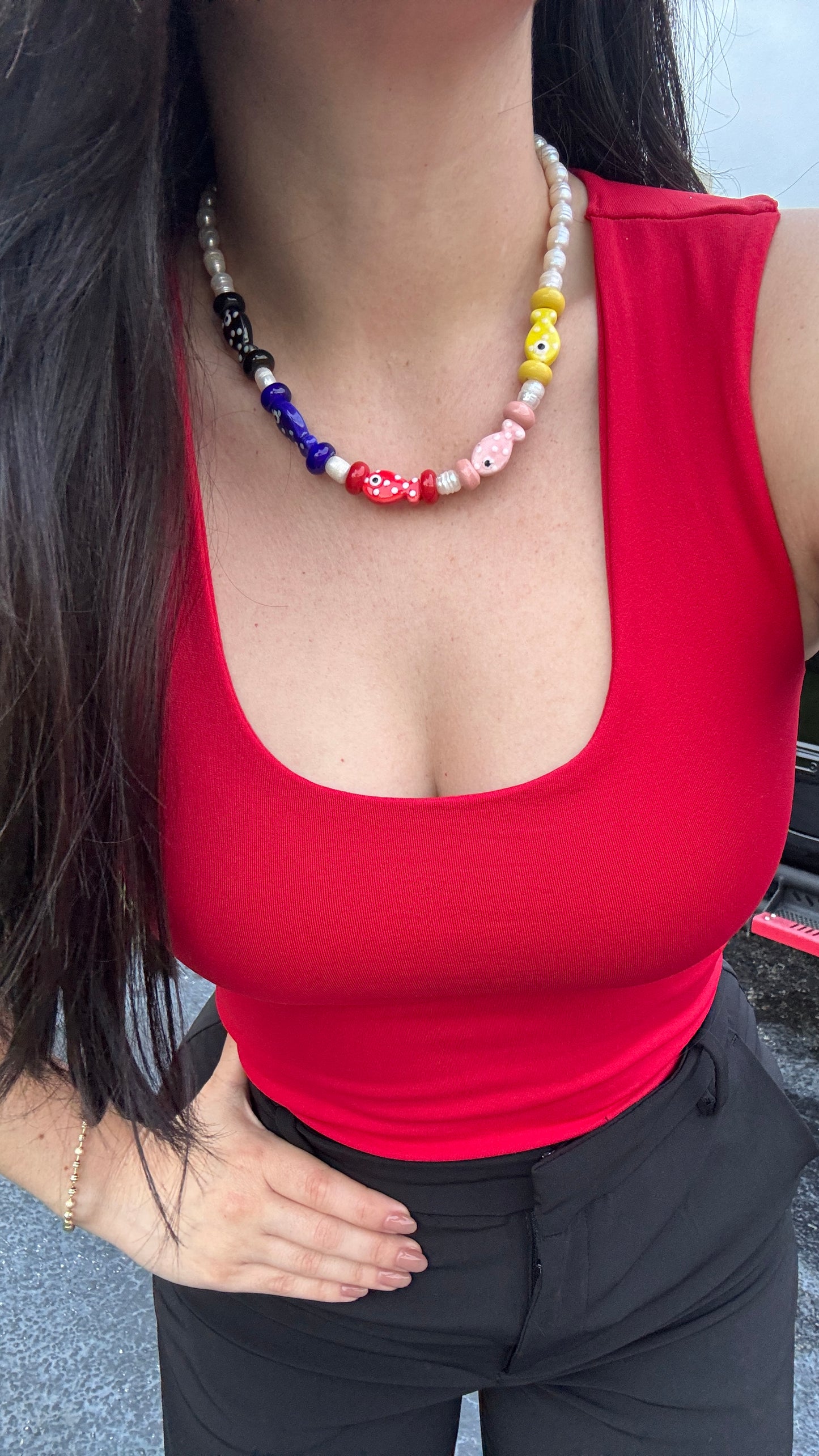 Fish Pearl Necklace