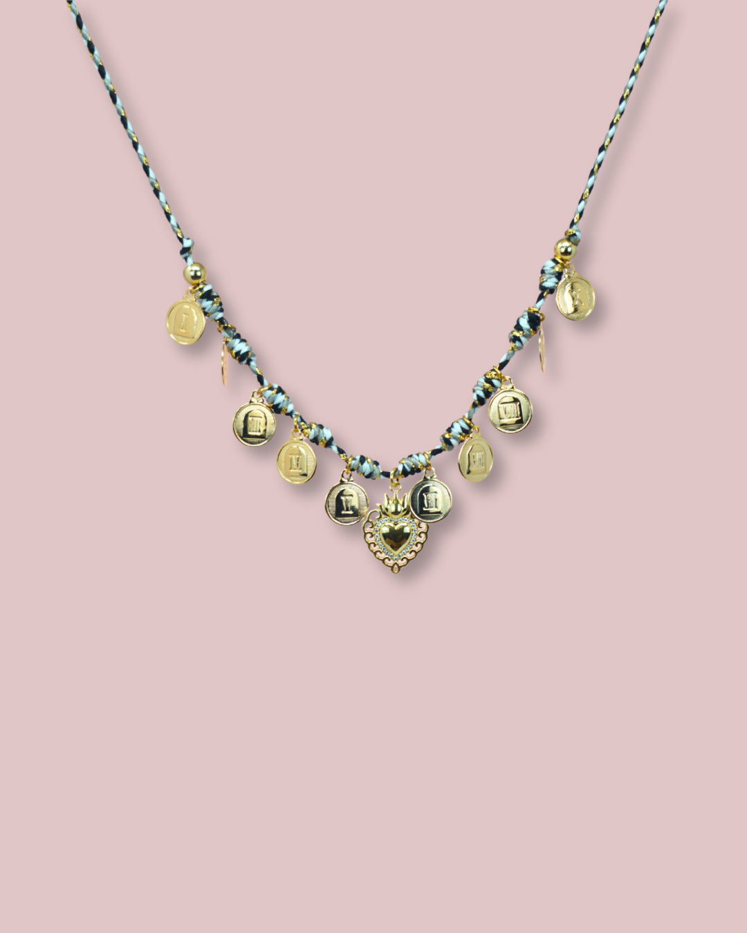 10 Mandamientos Fire Heart Necklace