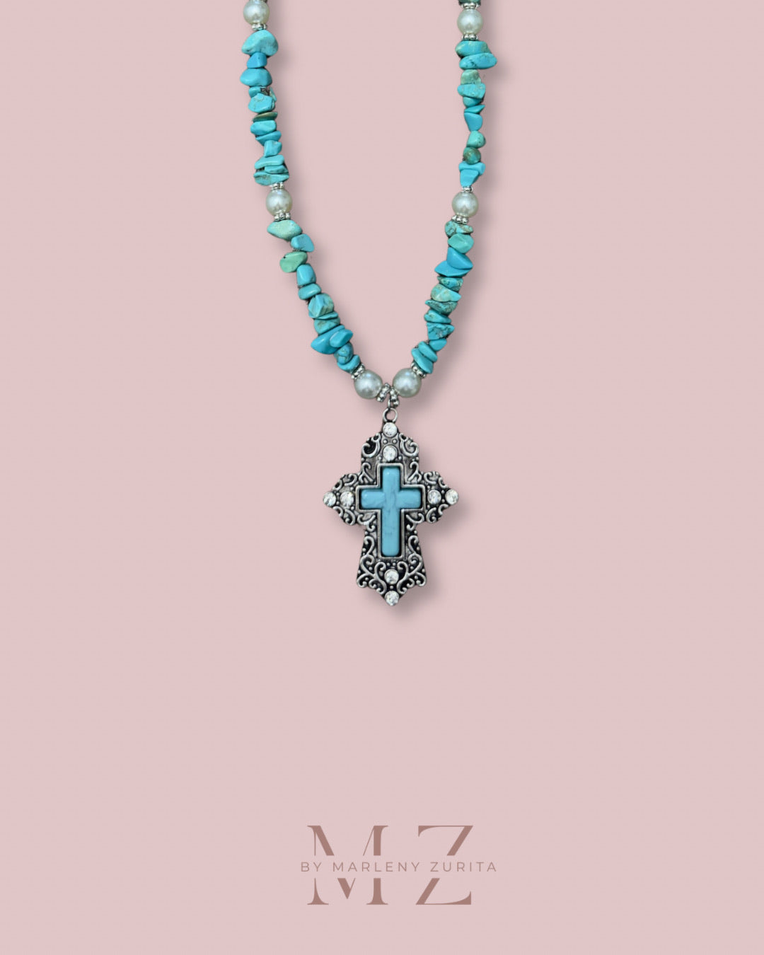 Turquoise Cross Necklace