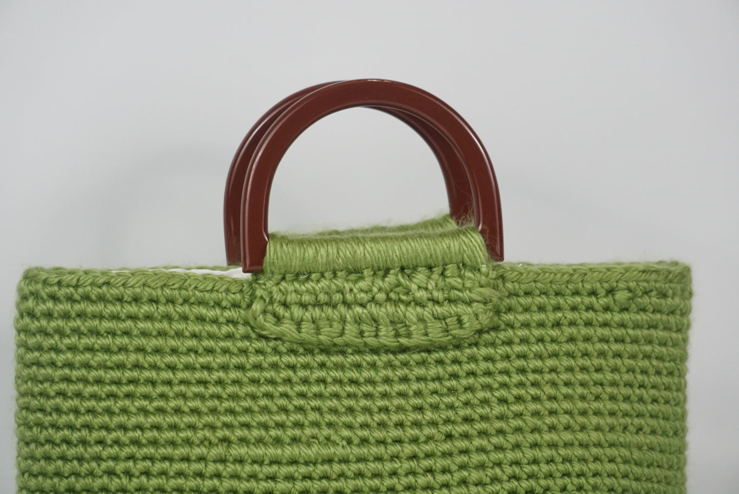 Crochet Plastic Handle Bag