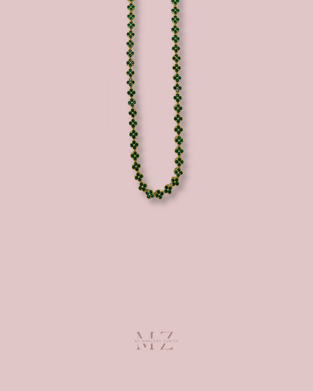 Clover Crystal Gold Necklace