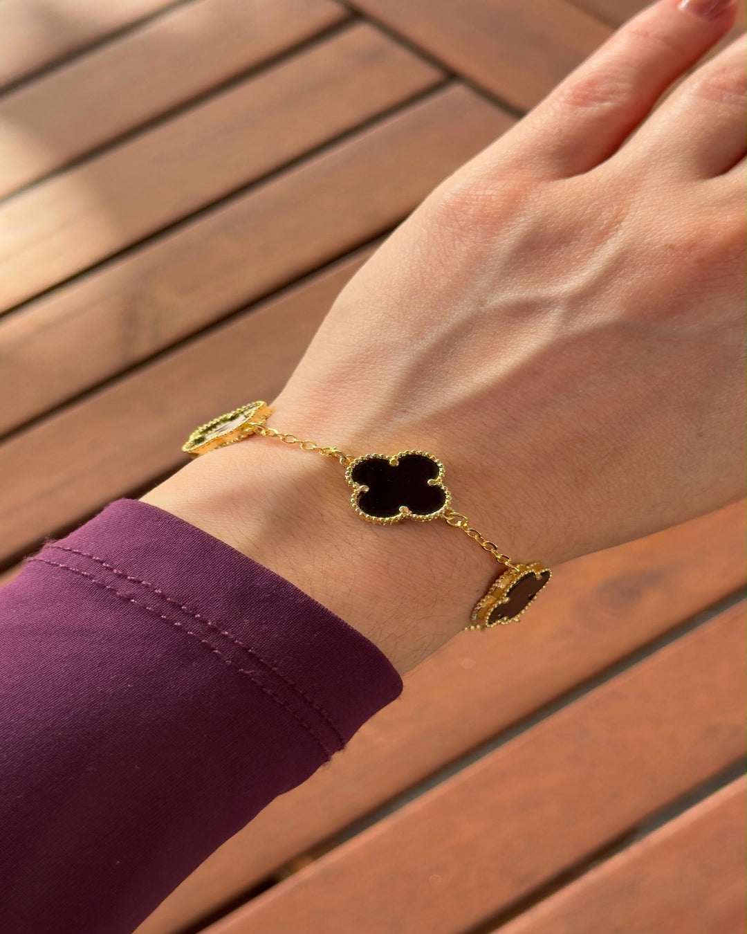 Gold Clover Bracelet