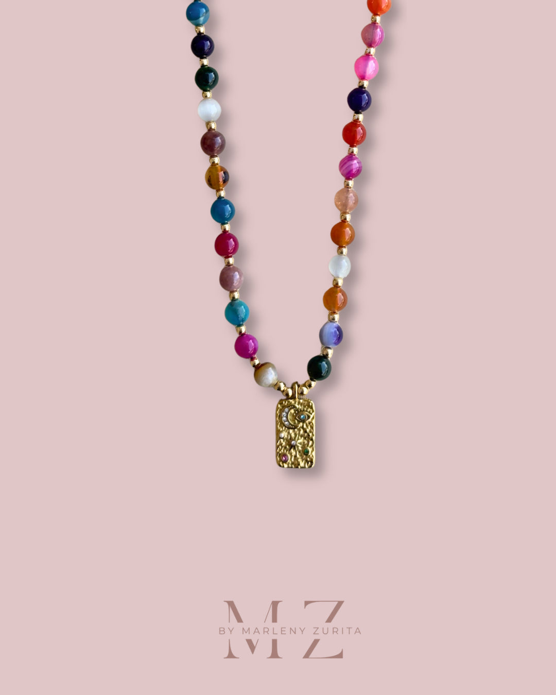 Galaxy Multicolor Stone Necklace
