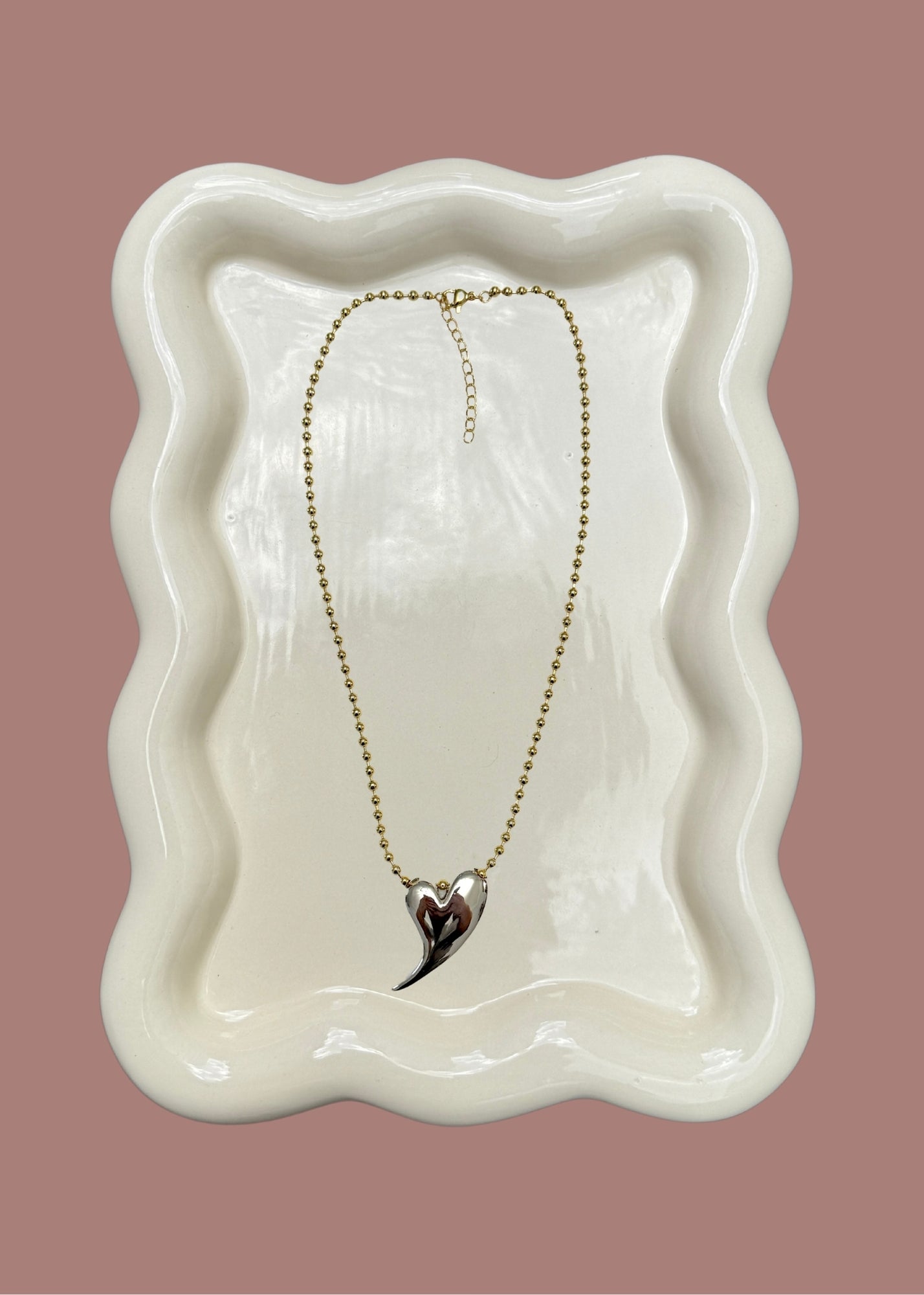 Tear Drop Heart Necklace