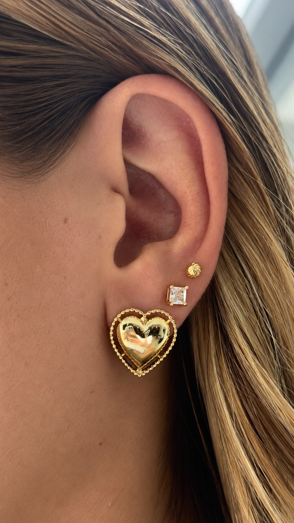 Square Crystal Stud Earrings