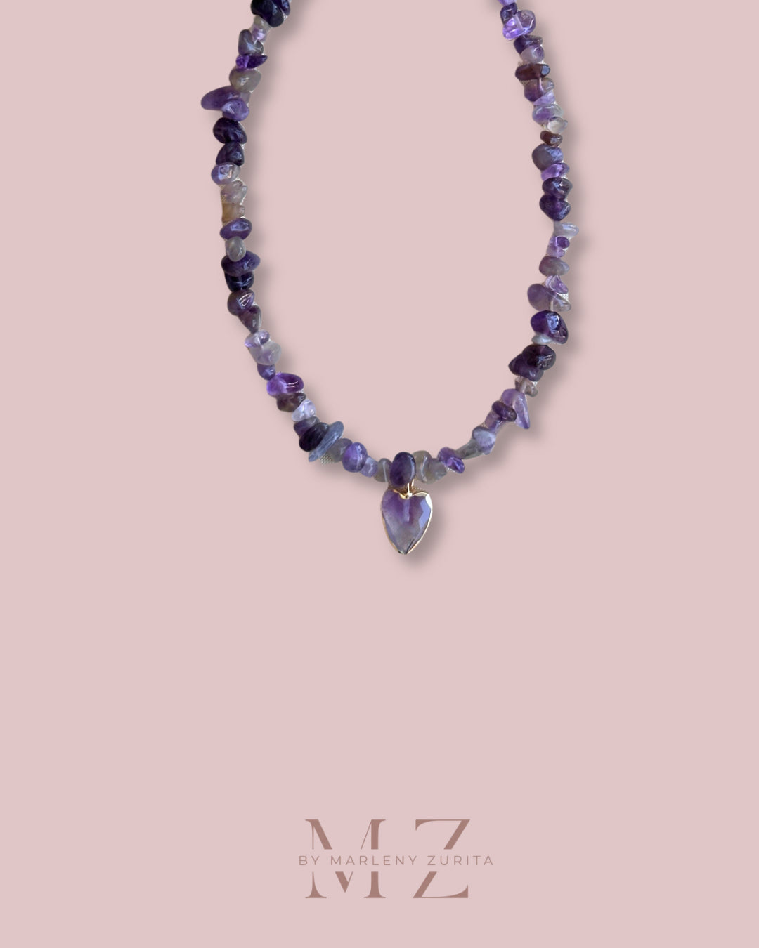 Amethyst Heart Necklace