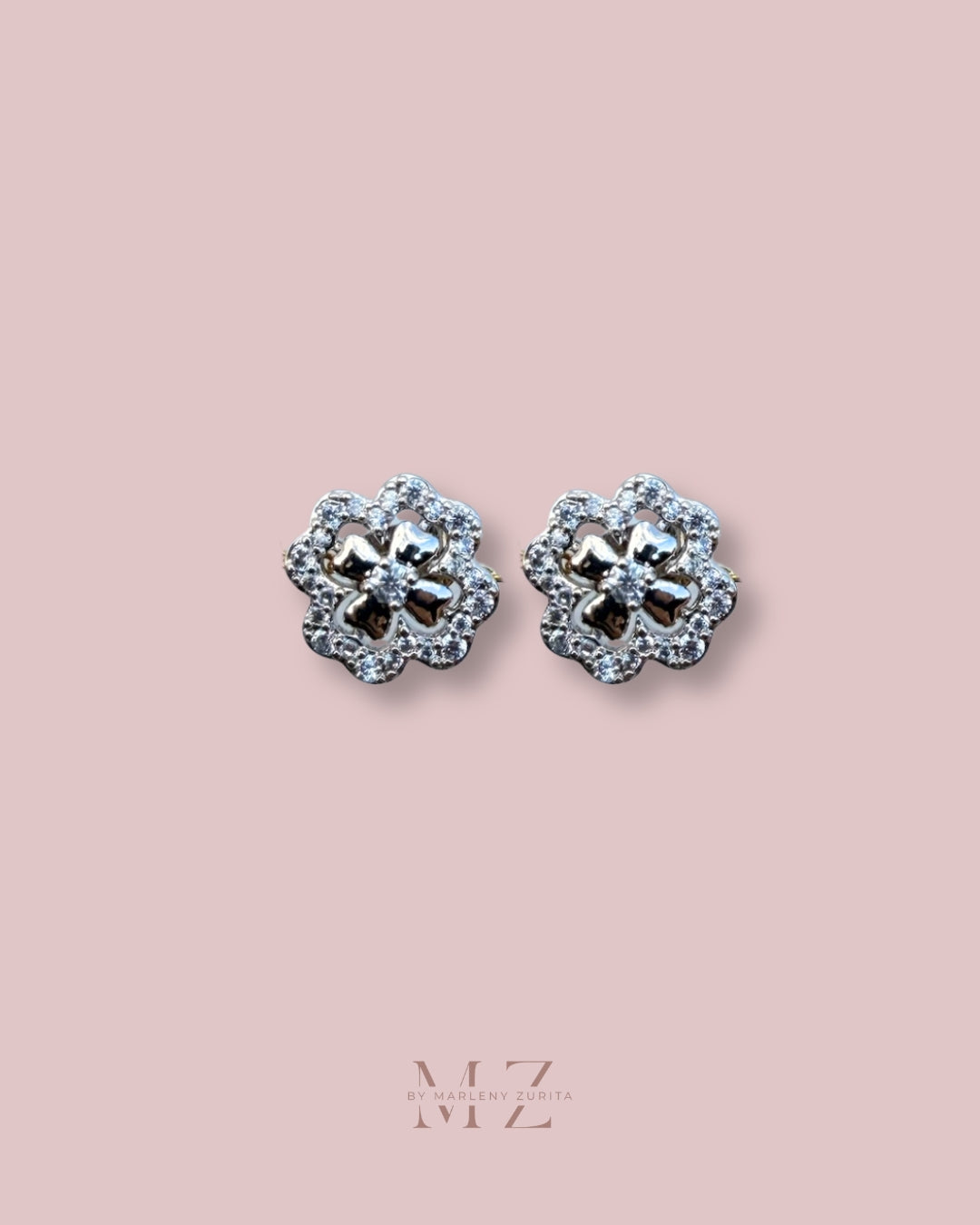 Crystal Big Clover Earring
