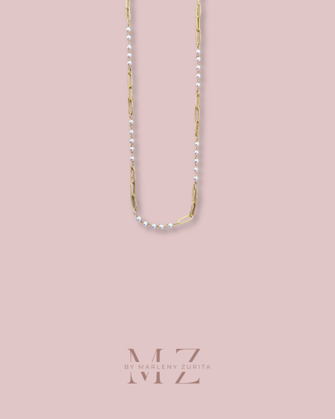 Pearl Gold Chain Necklace