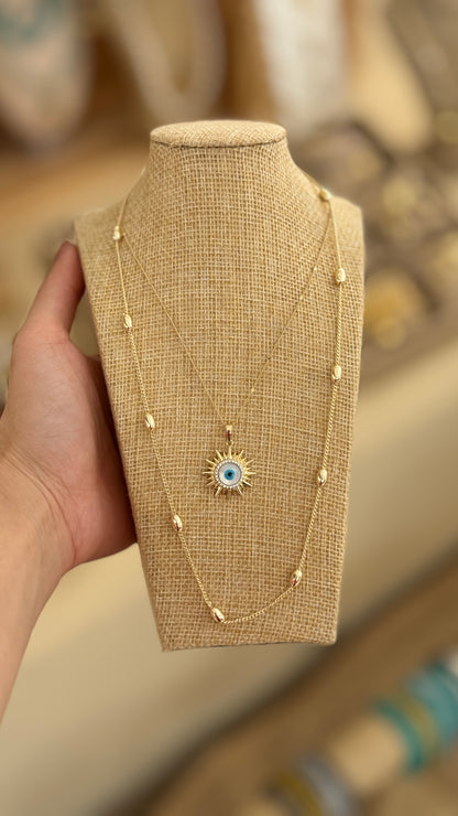 Evil Eye Crystal pendant Necklace