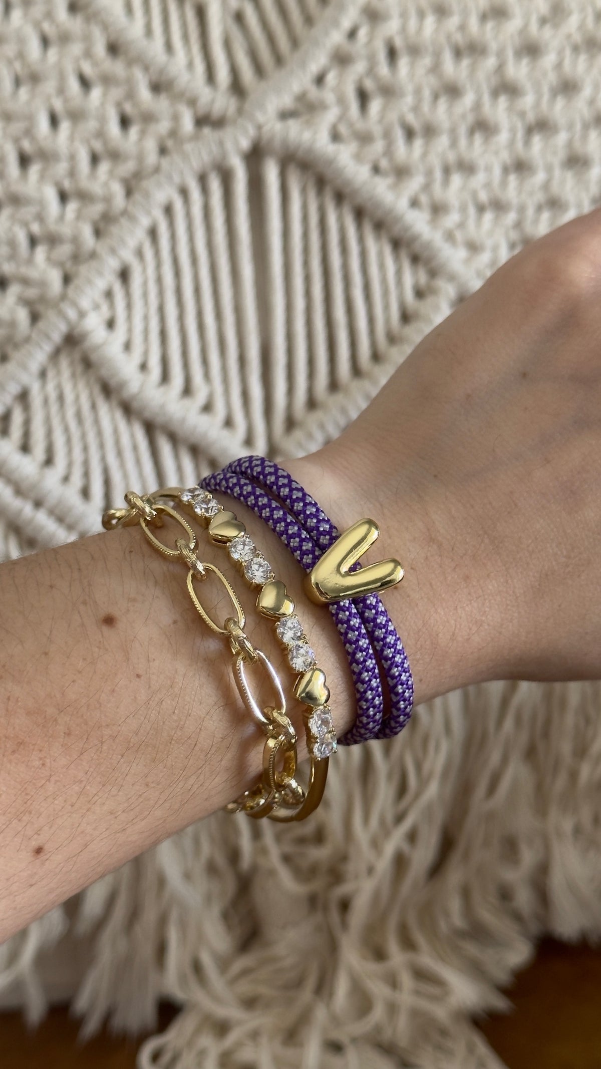 Initial Cord Bracelet