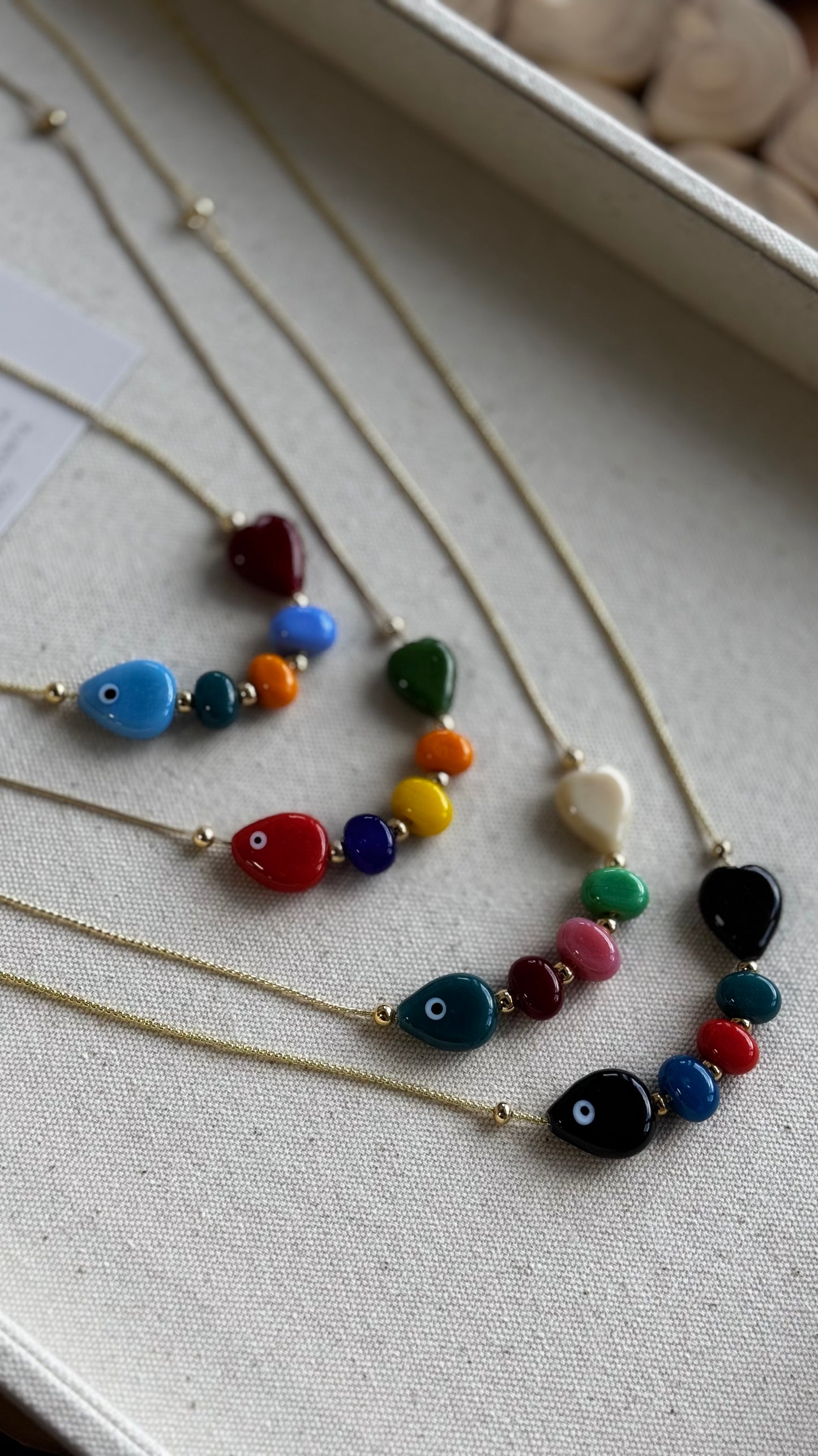 Ceramic Fish Gold Necklace