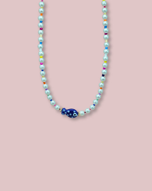 Pearl Fish Necklace