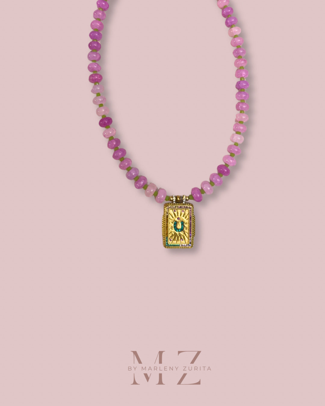 Pink Jade Necklace