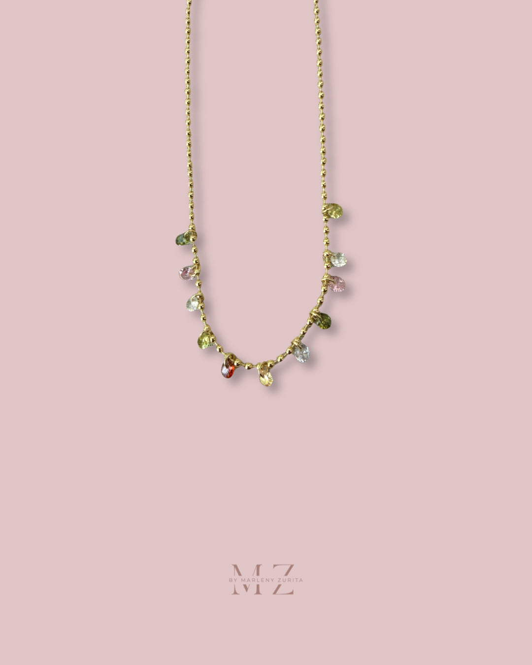 Shine Multicolor Gold Necklace