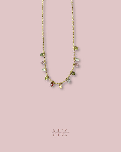 Shine Multicolor Gold Necklace