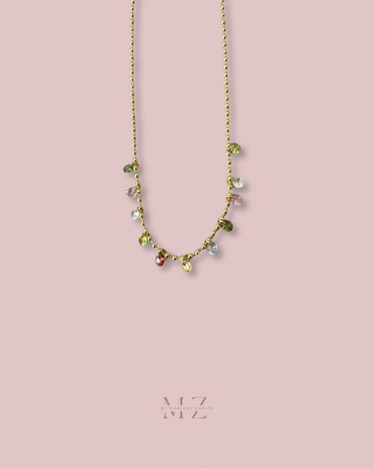 Shine Multicolor Gold Necklace