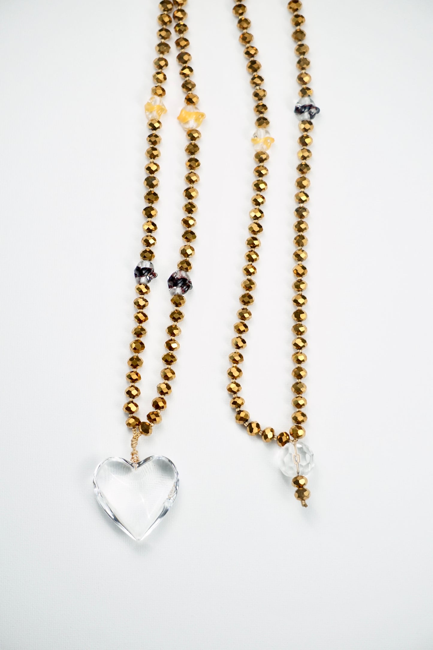 Double Heart Crystal Necklace