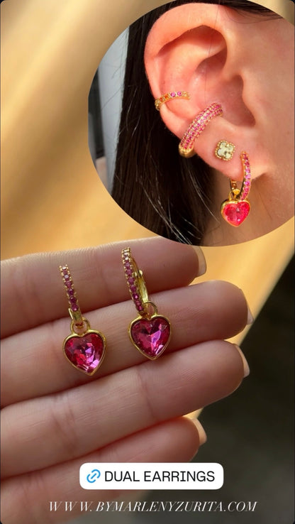 Crystal Heart Earring