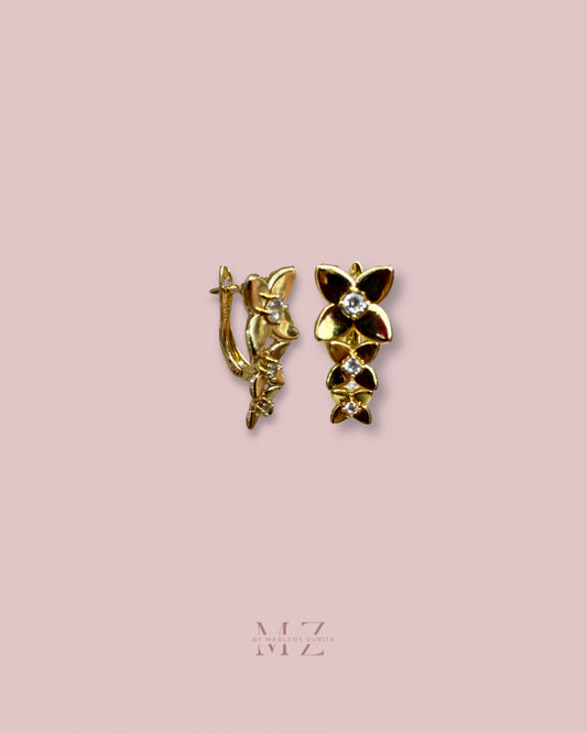 Gold Flower Earring