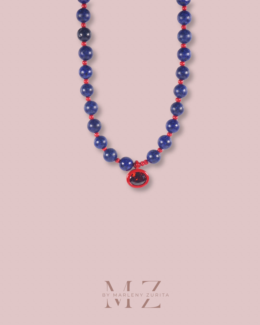 Blue Ruby Necklace