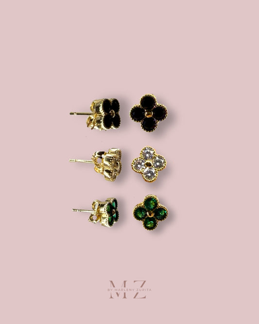 Clover Crystal Earring