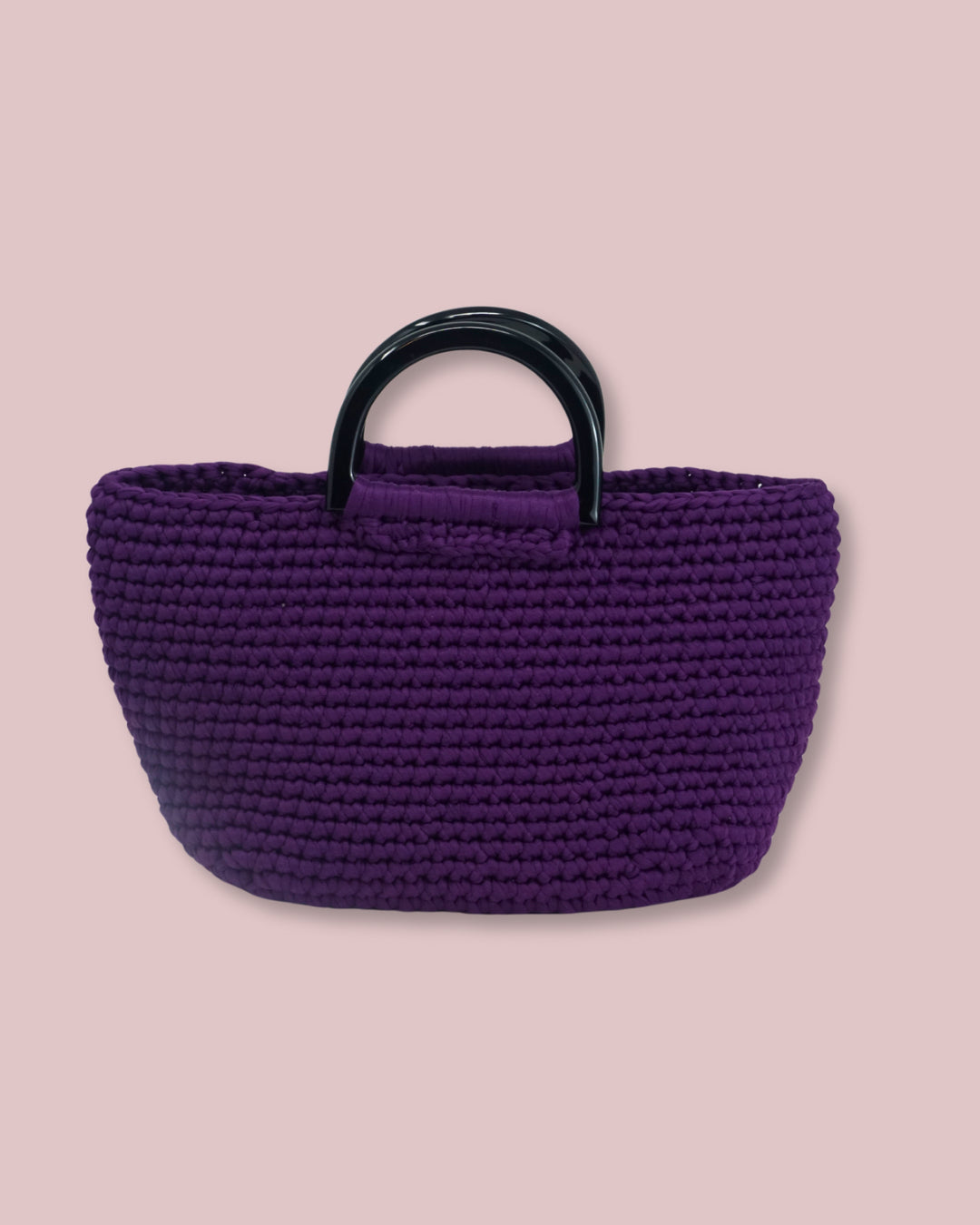 Crochet Plastic Handle Bag