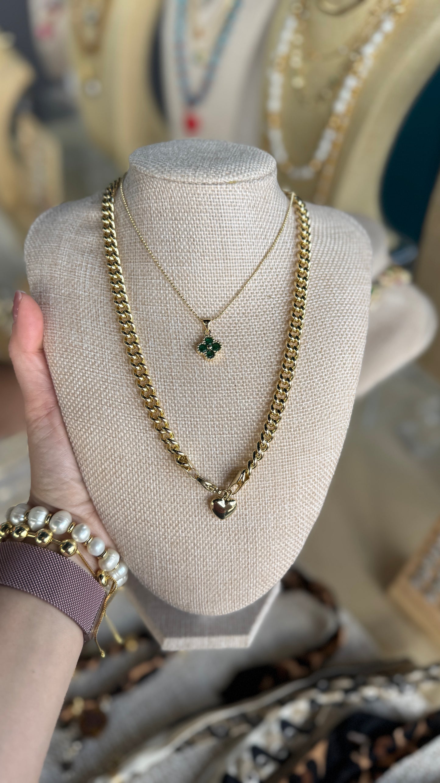 Clover Crystal Necklace