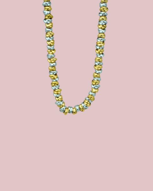 Gold and Silver Chain Necklace