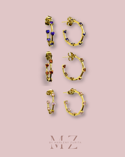 Crystal Hoop Earring