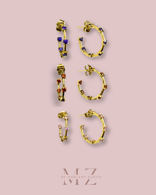 Crystal Hoop Earring