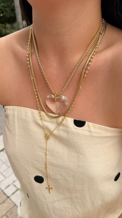 Clear Heart Necklace