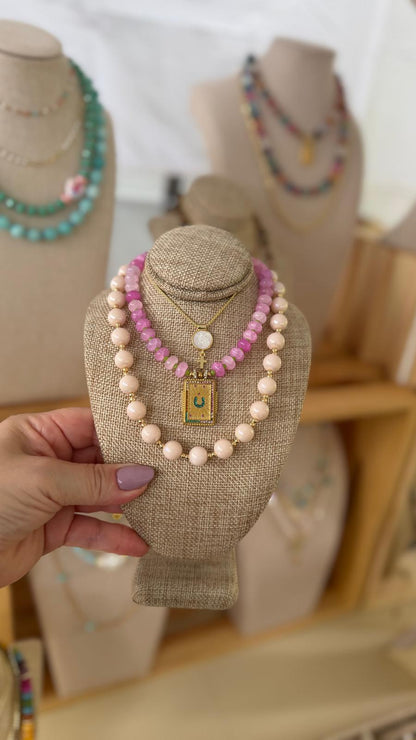 Pink Jade Necklace