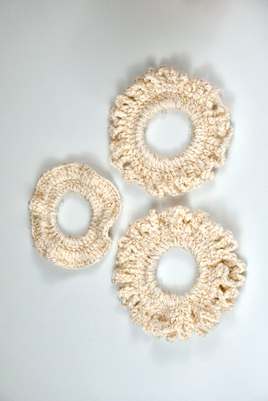 Crochet scrunchies