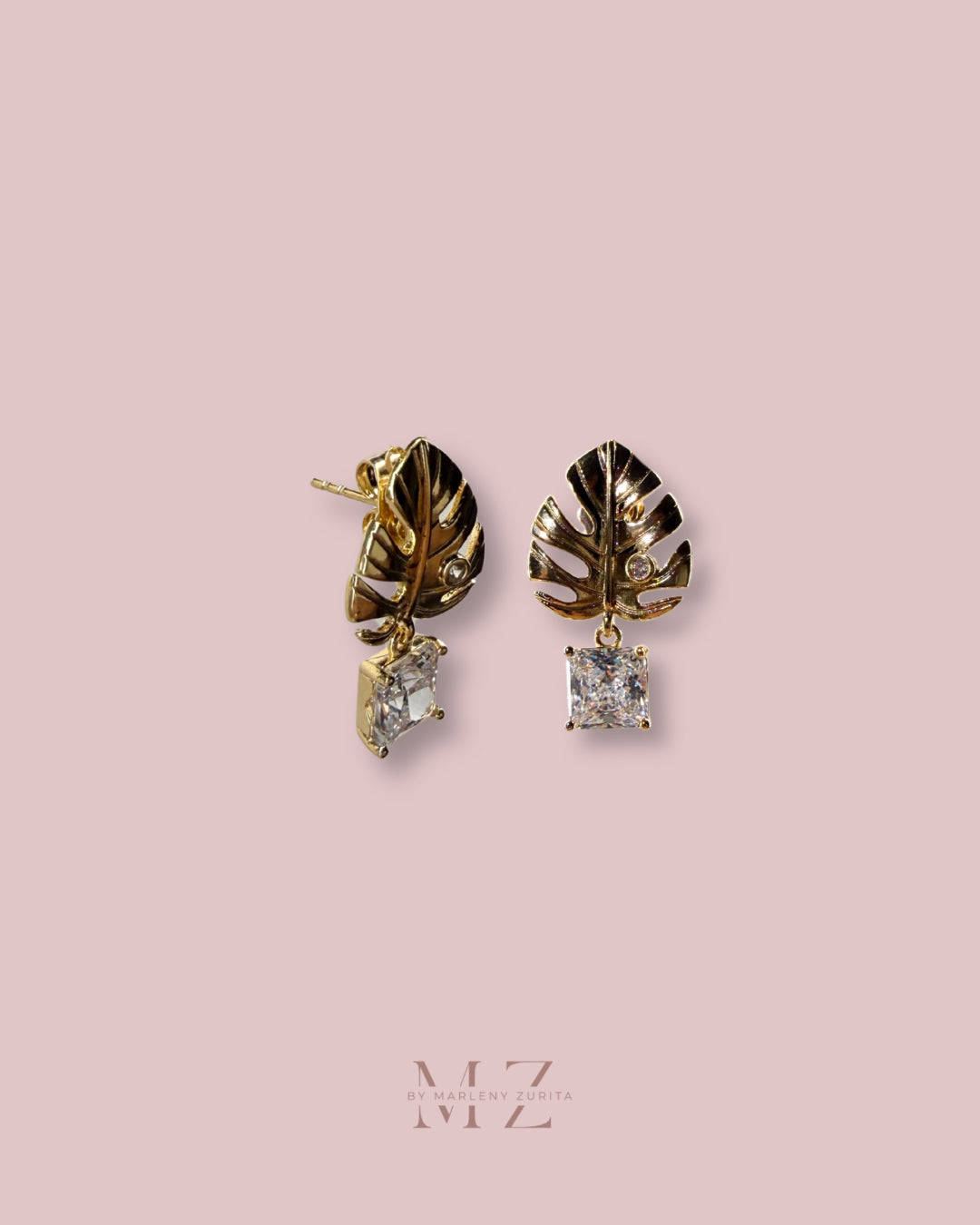 Leaf Crystal Earring