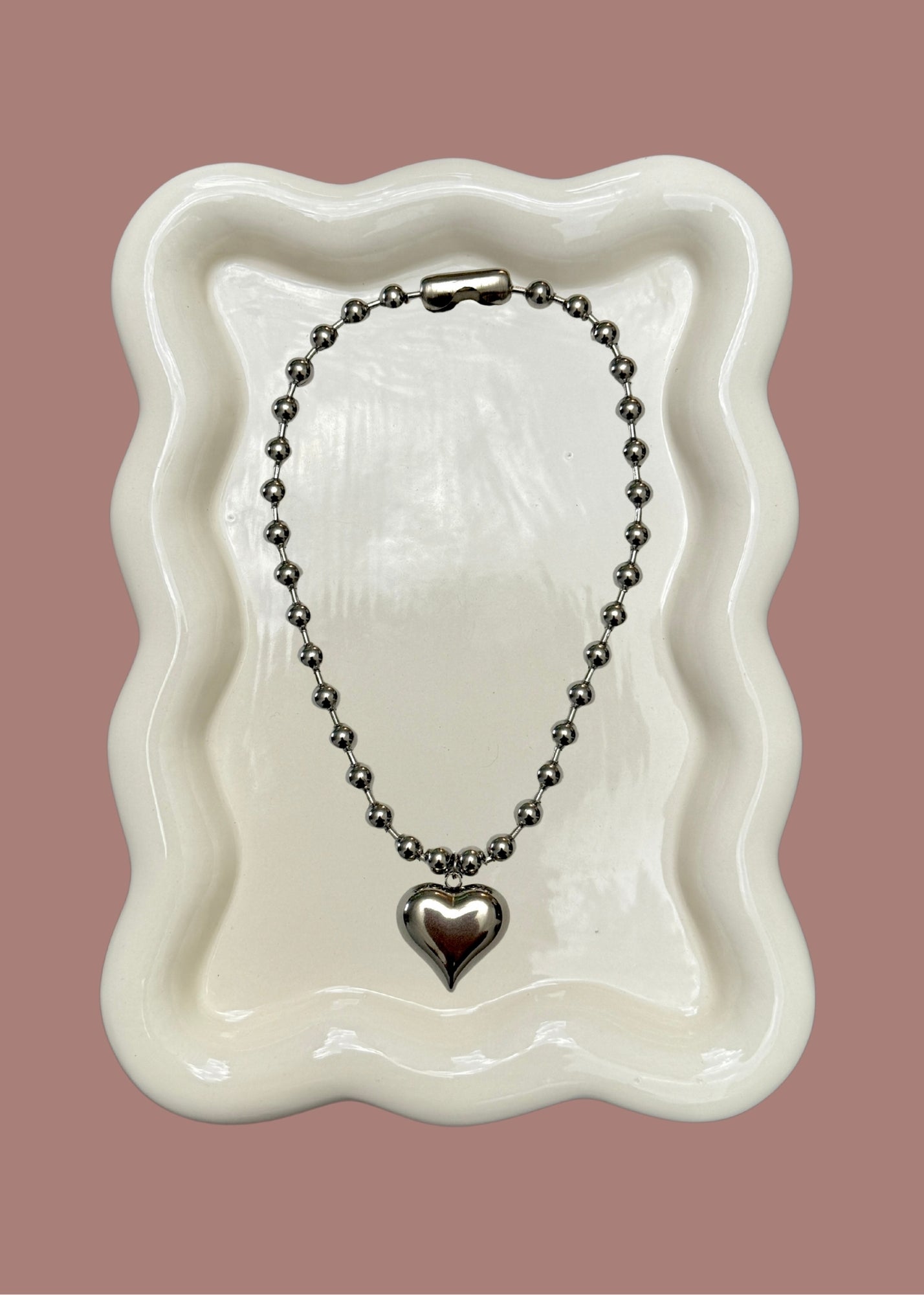 Big Heart Bead Necklace