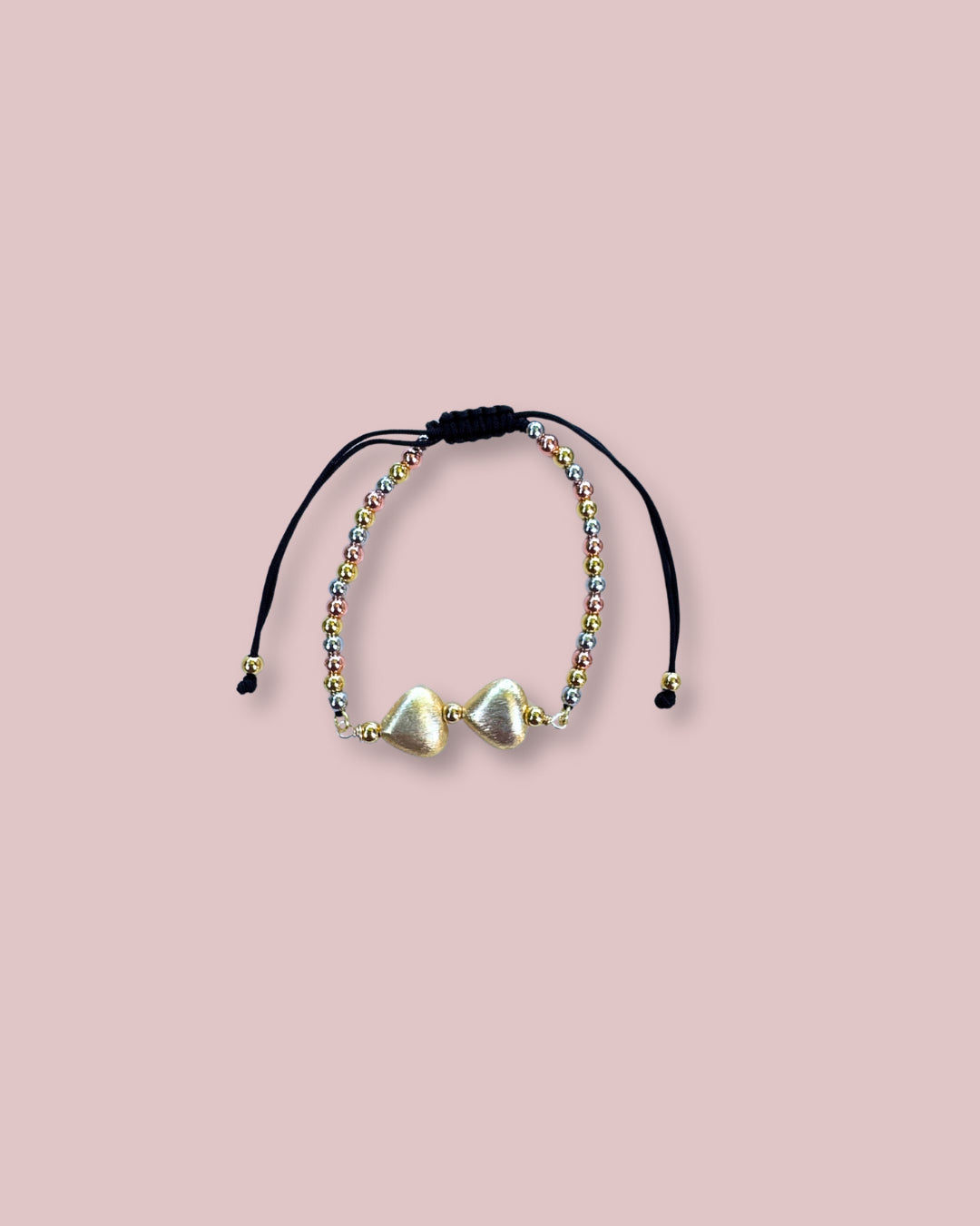 Double Gold Heart Bracelet