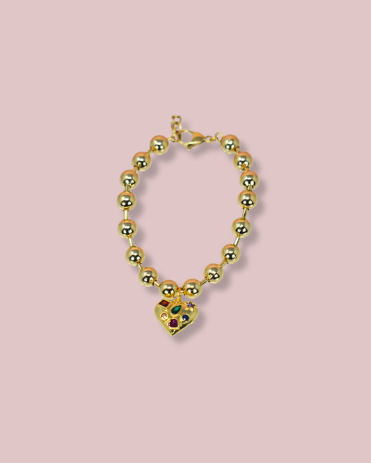 Gold Heart Color Bracelet