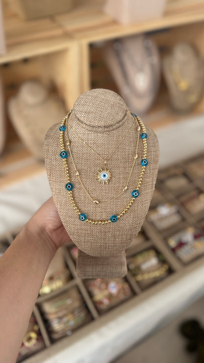 Evil Eye Crystal pendant Necklace