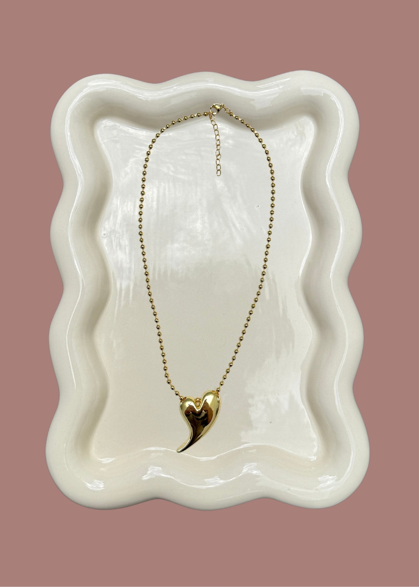Tear Drop Heart Necklace