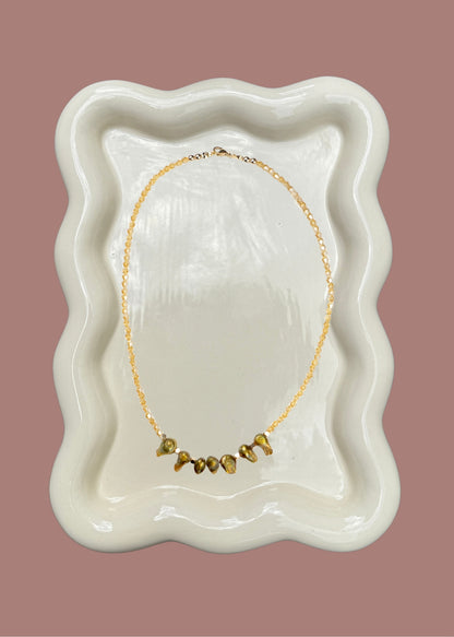 Pearl and Crystal Evil Eye Necklace