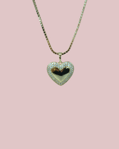 Crystal Gold Heart Necklace